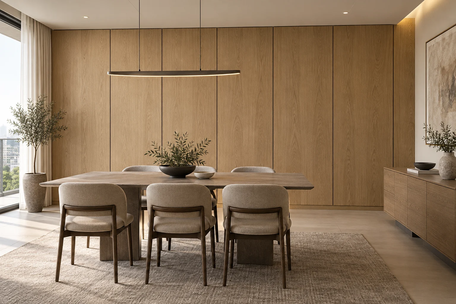 Veneer Paneling — Linear Oak — C5-WP-RS-DN-001