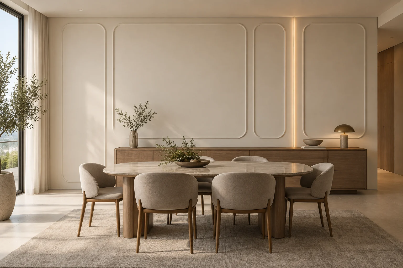 Decorative Painted Paneling — Soft Radius — C5-WP-RS-DN-006