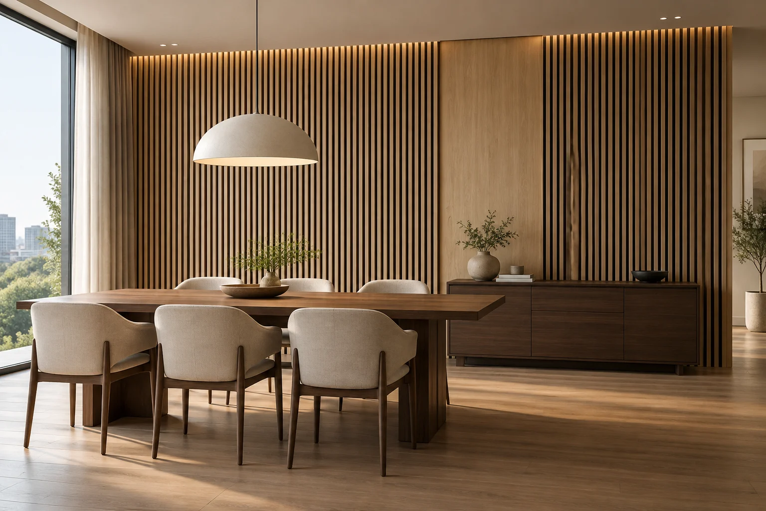 Slatted Paneling — Timber Screen — C5-WP-RS-DN-008