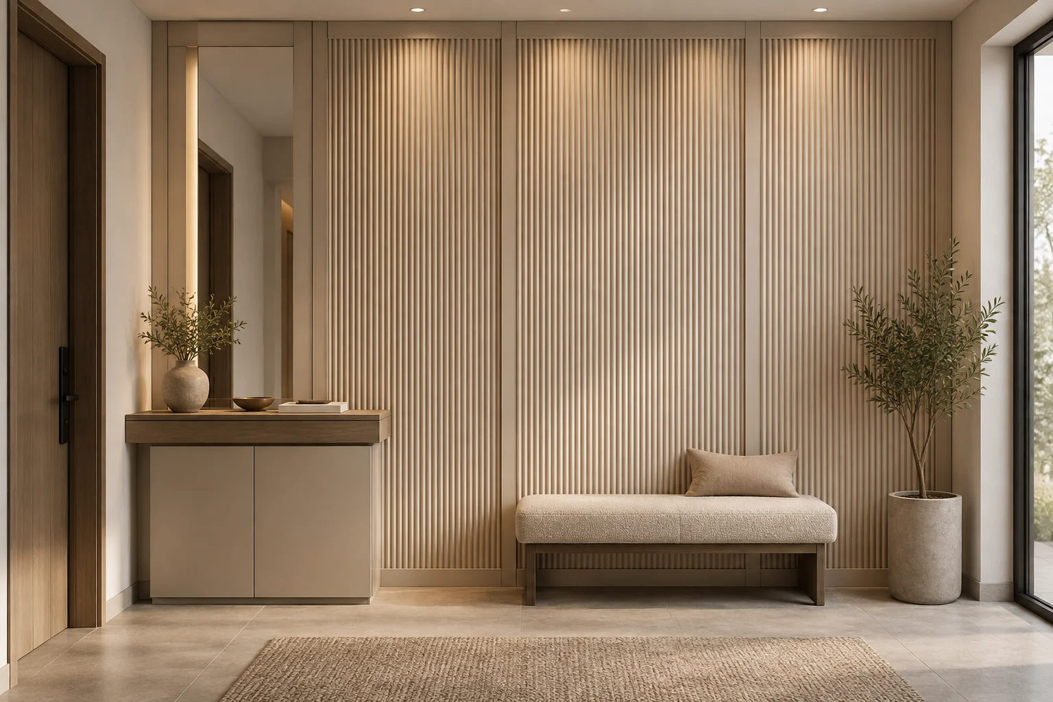 Fluted Paneling — Soft Fluted Sand — C5-WP-RS-FY-002