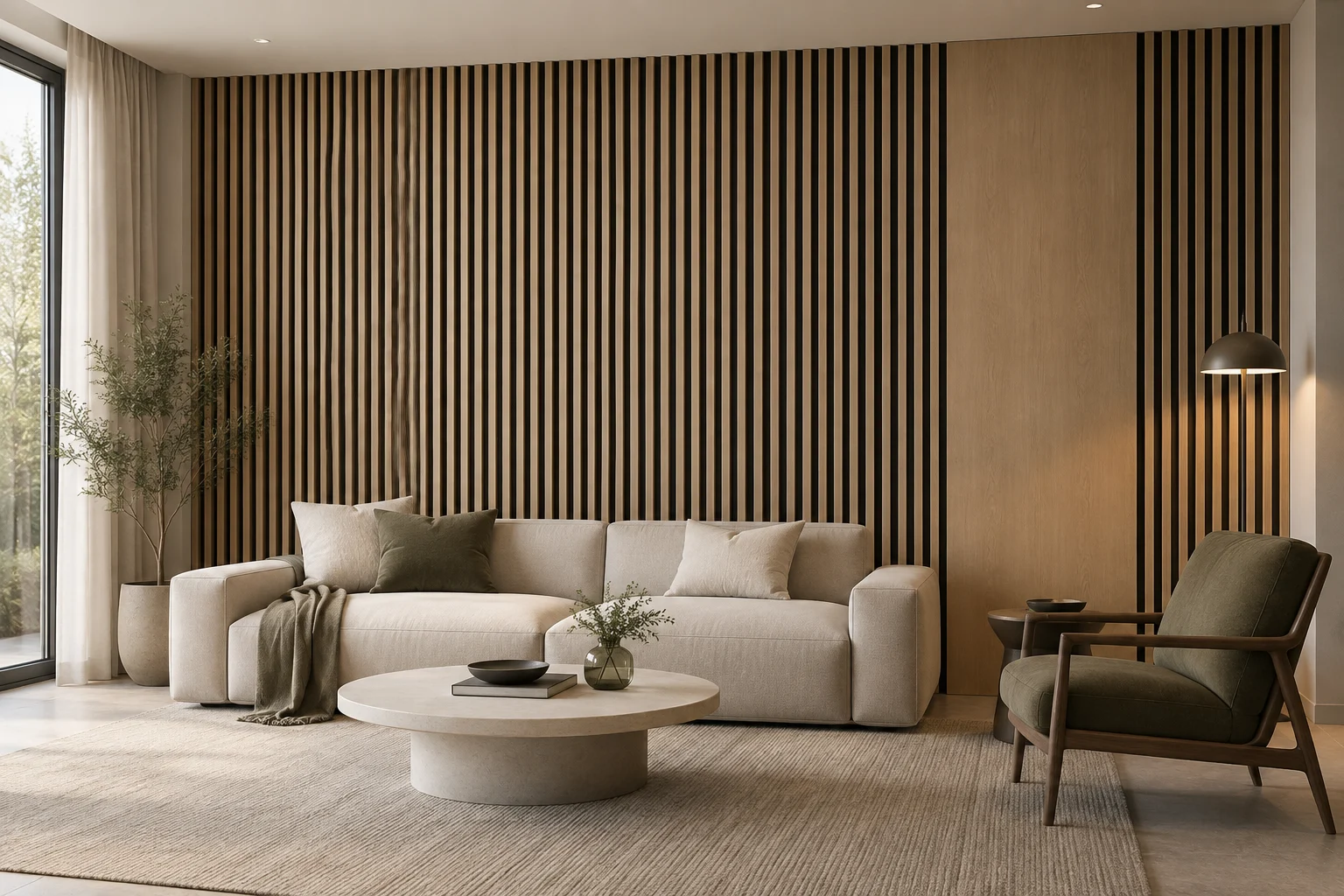 Slatted Paneling — Timber Screen — C5-WP-RS-LV-008