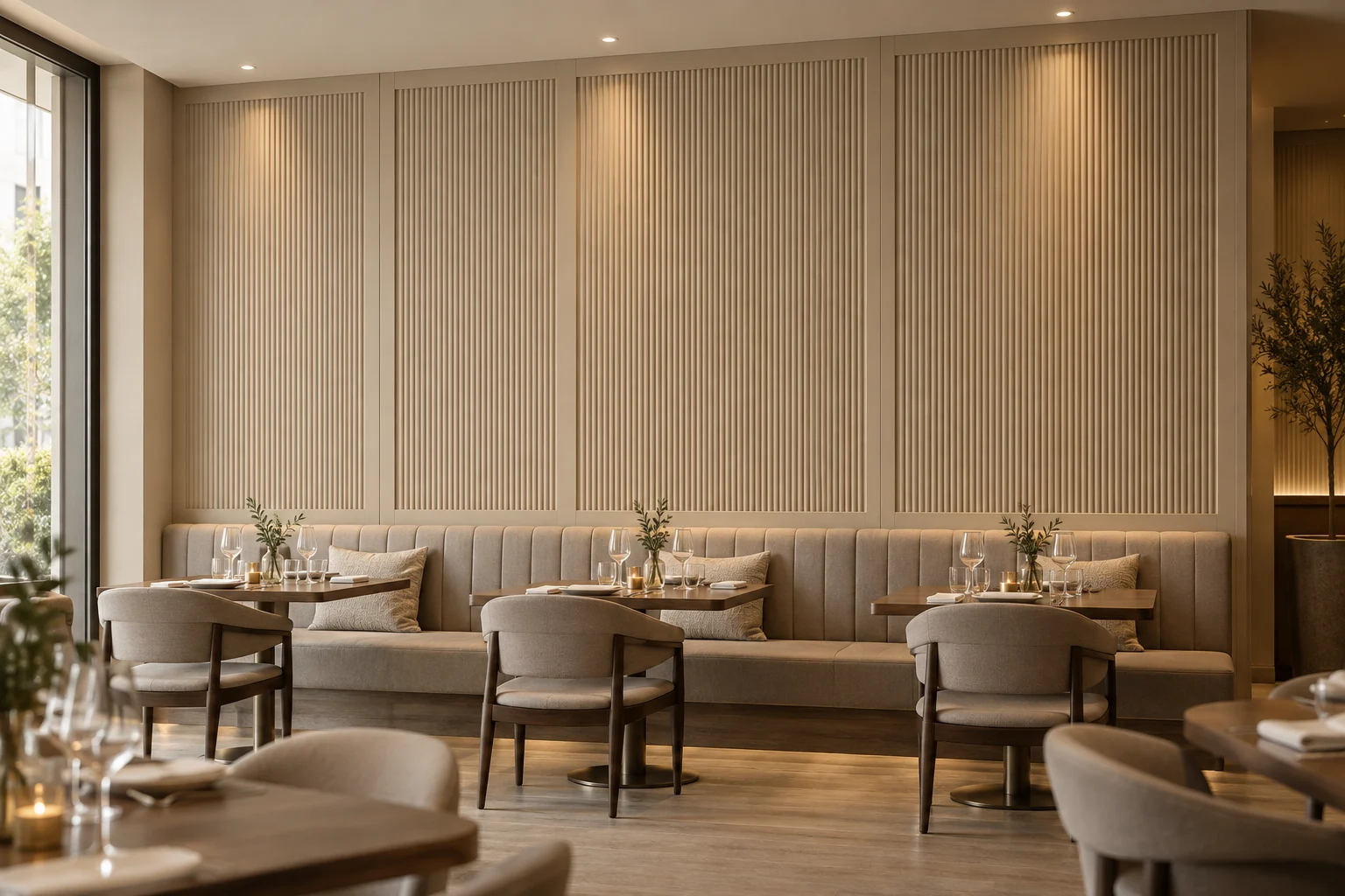 Fluted Paneling — Soft Fluted Sand — C5-WP-RT-DN-002