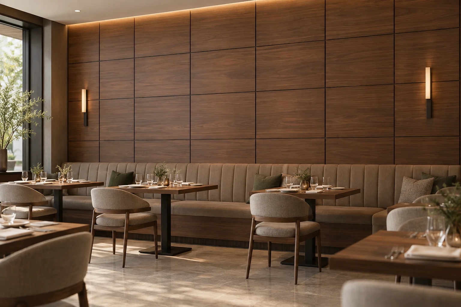 Veneer Paneling — Walnut Frame — C5-WP-RT-DN-003
